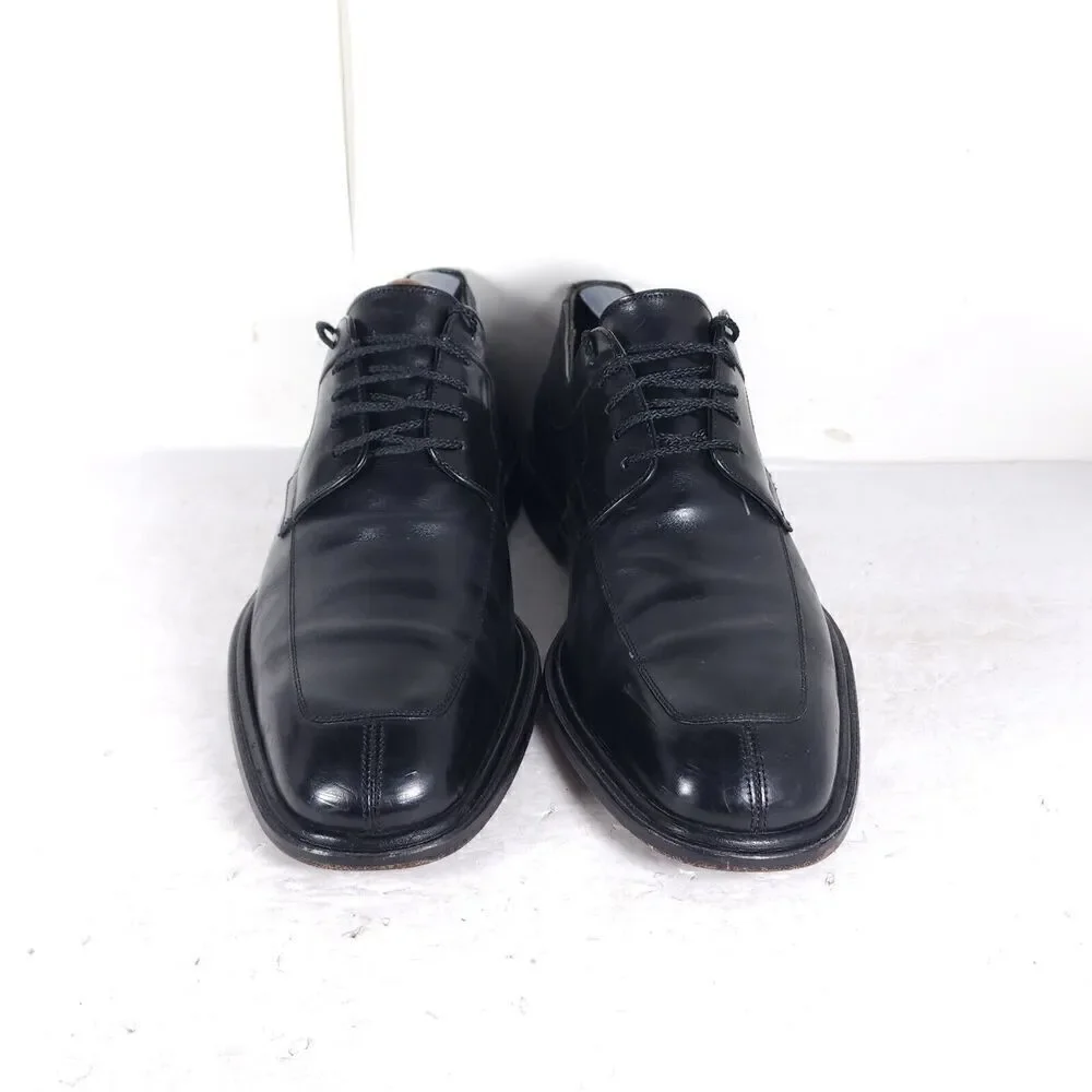 Mezlan Men’s Fiore US10M Black Leather Split Toe Derby Dress Shoes Made In Spain
